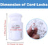 J.CARP 30Pcs White Plastic Cord Locks End Spring Toggle Stopper, Single Hole Elastic Cord Adjuster, Suit for Drawstrings, Bags, Shoelaces, Clothin...