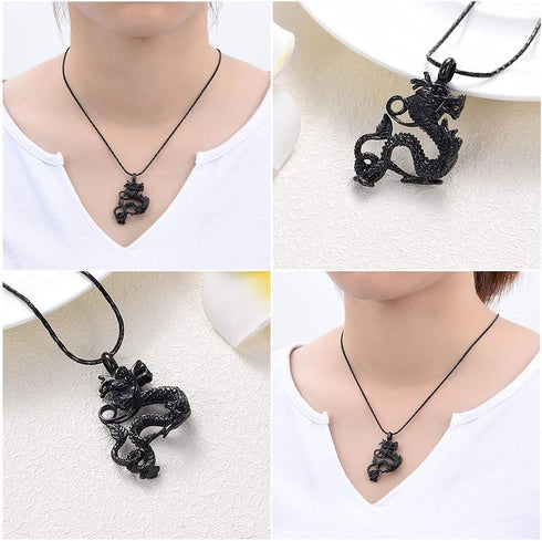 constantlife Cremation Jewelry for Ashes Stainless Steel Dragon Urn Necklace Keepsake Human Pet Ashes Holder Memorial Pendant for Women Men...