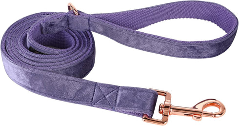 ARING PET Dog Leash, Velvet Dog Leashes Matching Dog Collars, Handmade Strong Purple Velvet Walking Dog Leash for Small Medium Large Dogs...