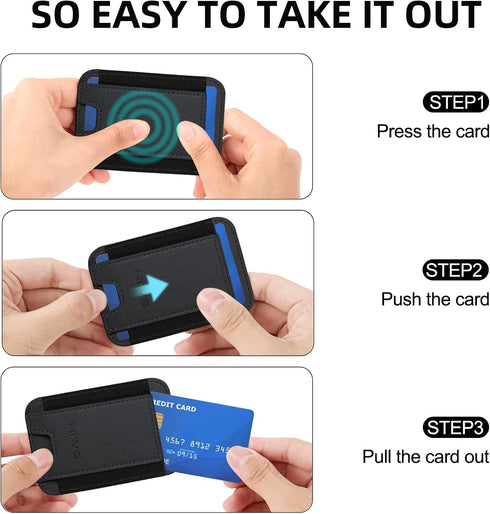 HiWe for MagSafe Wallet, Magnetic Card Wallet Holder for iPhone 15/14/13/12 Series, Leather Wallet, Fit 6 Cards, Slim, RFID Blocking, Black...