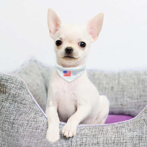 Dog Bandana with Adjustable Buckle, 2 PCS Pet Dog Sublimation Double-Sided Blank Dog Bandanas with D-Ring Adjustable Quick Release Buckle Dog Band...