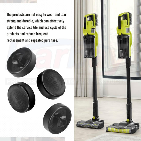 4 Pack Upgraded Replacement Wheel for Ryobi Cordless Stick Vacuum 18v One+ Hp & 18v One+ PCL720K, PBLSV716K, Replacement Cordless Vacuum Cleaner W...