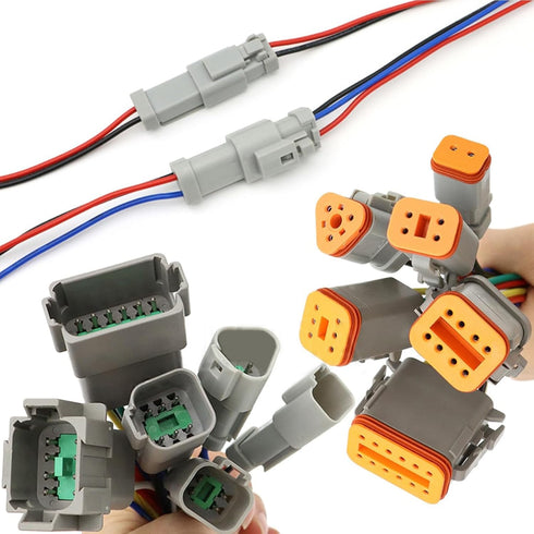 Deutsch DT 4 Pin Connector, 4 Way DT Automotive Waterproof Electrical Connector Male Female Plug Wiring Harness with 16AWG Cable Wire,for Car,Truc...