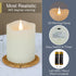 Flameless Candles Battery Operated with Timer, 3D Moving Flame Flickering, Last 600+ Hours Battery Candles, 3" x 4" Ivory Real Wax Electric LED Ca...