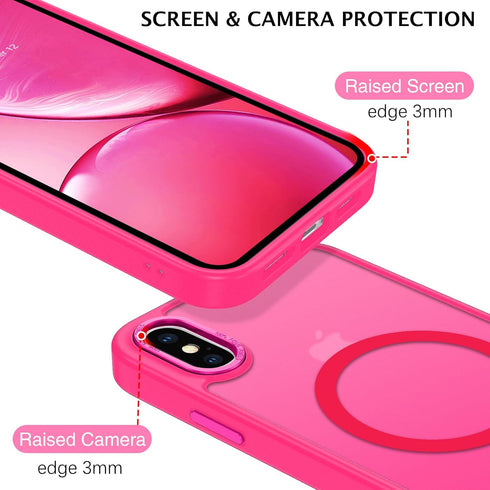 Telaso iPhone X Case, iPhone Xs Phone Case Compatible with Magsafe Wireless Charging Translucent Matte Back Slim Shockproof Anti-Scratch Anti-Yell...