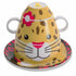 Pavilion Gift Company Izzy and Owie Four Piece Stackable Dinner Set, Leopard...