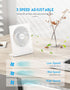 Zuvas Desk Fan Battery Operated Fan Rechargeable 180°Tilt Folding Personal Fan Ultra Quiet Small Portable 3 Speed Adjustable Strong Wind Fan For O...