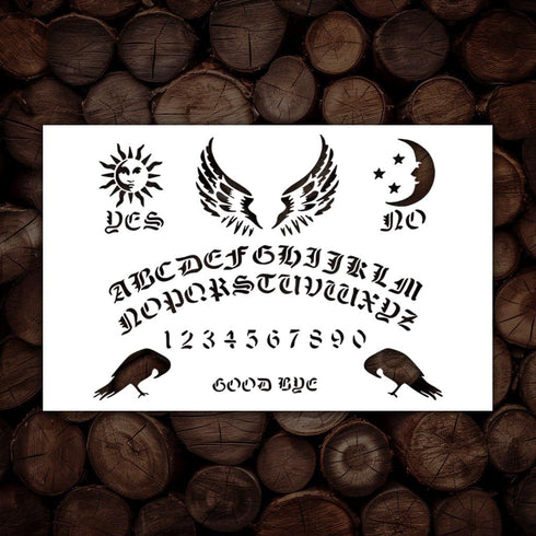 Ouija Stencil Ouija Talking Spirit Board Stencil Reusable Custom Cut Stencil Sheet Template Cutout Sign DIY Supplies for Airbrush Painting Drawing...