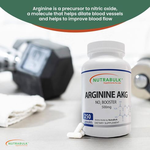 Premium Arginine AKG 500mg Capsules - 250 Capsules...
