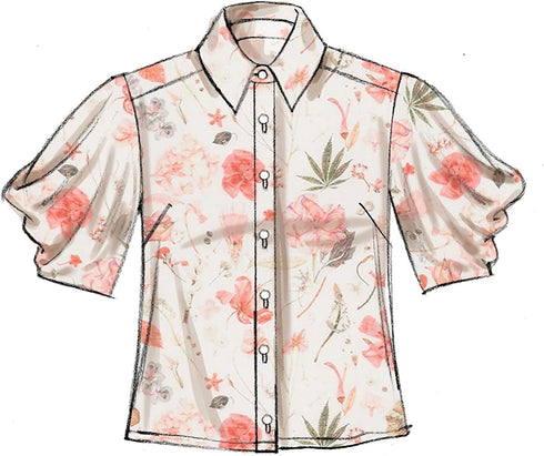 McCall's Patterns McCall's Loose Fit Women's Button-Up Blouse Sewing Patterns, Sizes 6-14...
