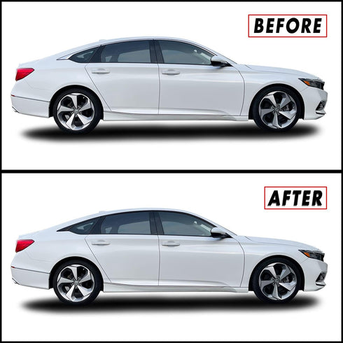 SlickMod Chrome Delete Blackout Vinyl Overlay for 2018-2022 Honda Accord Sedan Window Trim (Gloss Black)...