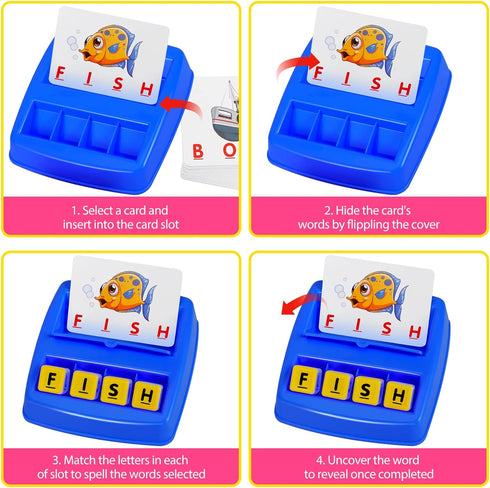 Matching Letter Game, Spelling Word and Increases Memory, Early Learning Educational Toy for Preschool & Kindergarten Kids Over 3-8 Years Old...
