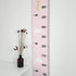 Kids Growth Chart, Wood Frame Fabric Canvas Height Measurement Ruler from Baby to Adult for Child's Room Decoration 7.9 x 79in (7.9 x 79in, Pink -...