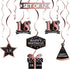 LINGTEER Happy 18th Birthday Decorations - 12 Pcs Birthday Black & Rose Gold Foil Swirls Streamer Set,Cheers to Eighteen Years Old Bday Party Gift...