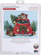 Dimensions 70-08992 Festive Ride Embroidery Christmas Cross Stitch Kit, 10" x 8", 14 Count Light Blue Aida, Various...