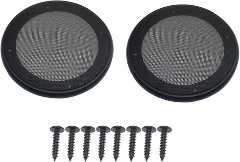 2 Pcs Round Ceiling Speaker Grill Covers for 6.5 Inch Speaker with Screws (Black)...