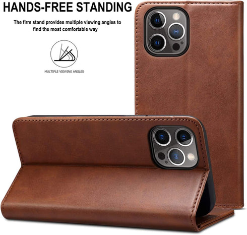 SINIANL Compatible with iPhone 12 Case, iPhone 12 Pro Wallet Case with Card Holder, Leather Book Folding Folio Case with Kickstand Magnetic Closur...