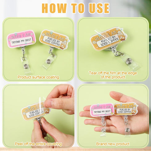 12 Pcs Funny Badge Reel Nurse Badge Reel Holder Retractable ID Clips Cute Badge Reel for Doctor Student Men Women Office Nurses Lanyard Supplies A...