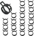 20 Pcs 0.86 Inch ID Spring Band Type Clamps, 22mm Fuel Hose Clamps Fasteners, Black Spring Hose Clip for Fuel Hose Line Water Pipe Air Tube Hose...