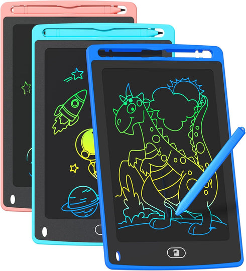 3 Pack LCD Writing Tablet for Kids, 8.5 Inch Colorful Doodle Board Drawing Tablet, Educational Learning Toys Birthday Gifts for Boys Girls Age 3 4...