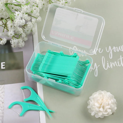 FAMILIFE Floss Picks, 240 Count Mint Dental Floss Cleaner, Tooth Picks Flossers with 4 Travel Handy Cases, Helps to Fight Tooth Decay and Keep You...