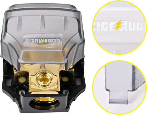 0/2/4 Gauge in 0/2/4 Gauge Out Copper Power Distribution Block for Car Audio Splitter(1 in 2 Out)...