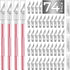 JTIEO Exacto Knife,74 Pack Hobby Knife with 4 Upgrade Sharp Hobby Knives and 70 Spare Exacto Knife Blades for Art,Stencil,Scrapbooking (Pink)...
