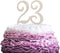 23 Years Birthday Cake Topper - New Best Crystal Rhinestone 23rd Wedding Anniversary Or 23 Years Old Cake Topper Party Decoration Gold...