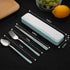 DEVICO Travel Utensils With Case, 18/8 Stainless Steel Camping Utensils, Reusable Portable Silverware Cutlery Set For Lunch Box, Include Fork Spoo...