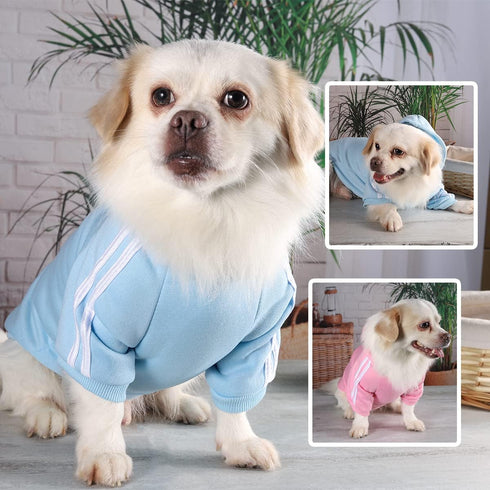 Dog Hoodie, Dog Clothes Sweater Dog Jumpsuit Fleece Sweatshirt Dog Outfit Dog Winter Clothes Cotton Puppy Hoodies for Small Medium Large Dogs Cats...