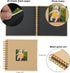 Scrapbook Photo Album Black Paper Pages DIY Album Wedding Anniversary Baby Family Memory Scrapbook Brown with 2pcs Stickers...