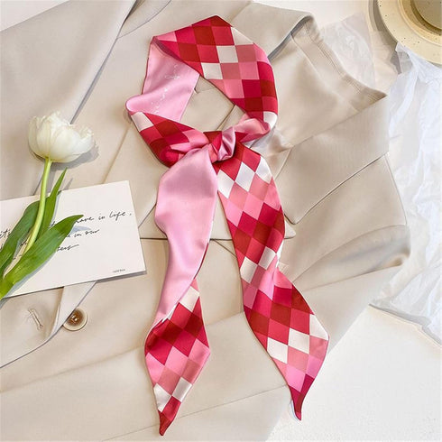 4 Pack Purse Scarf for Bags Silk Head Scarf for Hair Handbag Women Scarfs Band Hair Neck Scarves Fashion Gifts,04...
