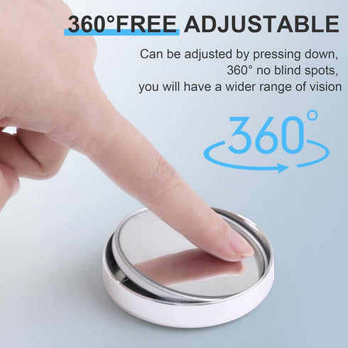 8 Pcs Blind Spot Mirrors for Car, 1.97’’ Round HD Convex Mirror, 360° Wide Angle Side View Mirror with ABS Housing for a wide range of models (bla...