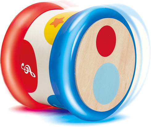 (Baby Drum) - Hape Baby Drum Colourful Rolling Drum Musical Instrument Toy For Toddlers, Rhythm & Sound Learning, Battery Powered (E0333)...