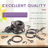 Swpeet 450Pcs 1 Inch 25mm Black Flat Key Chain Rings Kit, Including 150Pcs Split Keychain Rings with Chain and 150Pcs Jump Ring with 150Pcs Screw ...