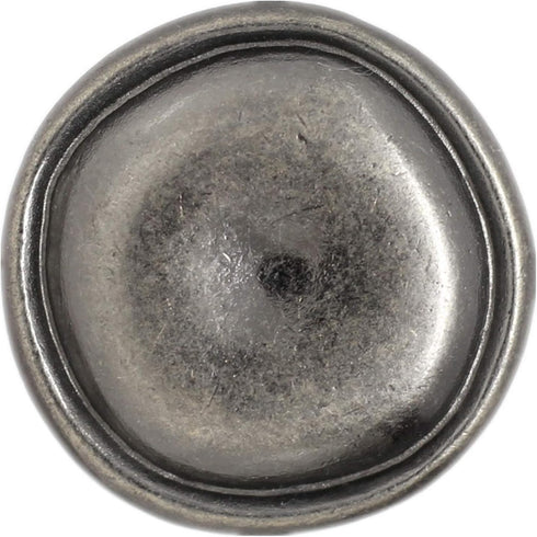 Bezelry 12 Pieces Rustic Round Metal Shank Buttons. 23mm (7/8 inch) (Gray Silver)...