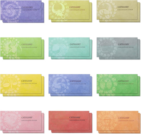 L LIKED Budget Envelopes for Cash System –Includes 1 Plastic Zip Envelope & 12 Expense, Budget Envelopes for Cash Budgeting and Saving, Tear and W...