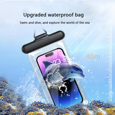 Waterproof Phone Pouch Case,Waterproof Cell Phone Dry Bag?Phone Pouch for Beach Kayaking Travel Drifting Swimming?Underwater Dry Bag for Phone Pro...