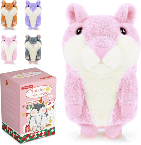 Girl Toys for Toddlers Talking Hamster Repeats What You Say,Funny Gifts Stuffed Animal Toys for Ages 2-4 5-7 8-13 Girls 3 4 5 6 7 8 9 10 Year Old ...