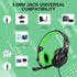 ShinePick Kids Headphones, Over-Ear Girls Boys Gaming Headphones with Microphone and Volume Control for Kids Teens Online School, Travel (Green)...