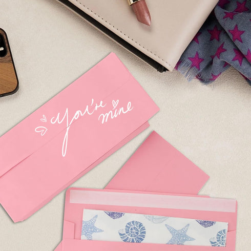 50 Packs 5x7 Envelopes,Pink A7 Envelopes,5x7 Envelopes for Invitations,Envelopes Self Seal for Weddings,Greeting Cards, Mailing, Invitations, Phot...