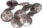 Mibo 10pcs Zinc Die Cast Metal Shank Button - Scandinavian Leaf Pattern - 30L(19mm) - Antique Silver...