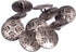 Mibo 10pcs Zinc Die Cast Metal Shank Button - Scandinavian Leaf Pattern - 30L(19mm) - Antique Silver...
