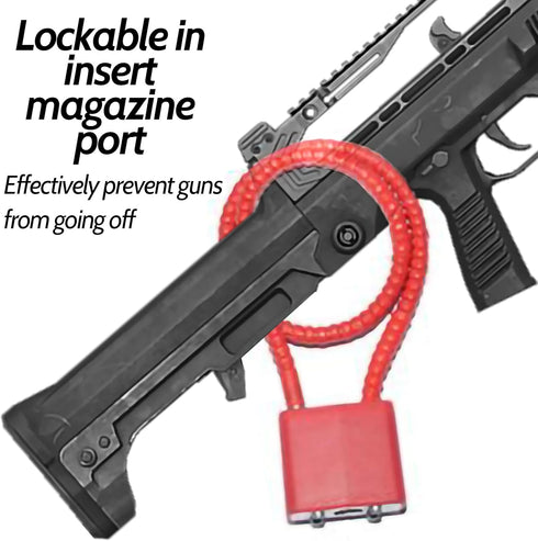 Anti-Theft Heavy Duty Steel Cable Lock, Red, 15"...