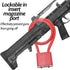 Anti-Theft Heavy Duty Steel Cable Lock, Red, 15"...