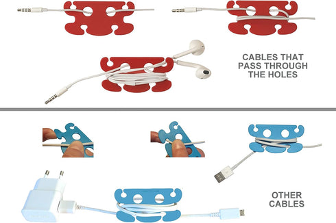 Cord Wrap Keeper and Organizer Earbud Holder Small Cable Winder Manager Shortener. Cables and Strings in Order in Your Pocket, Bag or Backpack, Dr...