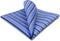 S&W SHLAX&WING Mens Pocket Square Striped Blue Azure Stripes for Business Classic Handkerchiefs...