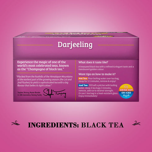 Twinings Darjeeling Tea - Caffeinated Black Tea Bags Individually Wrapped, 20 Count...