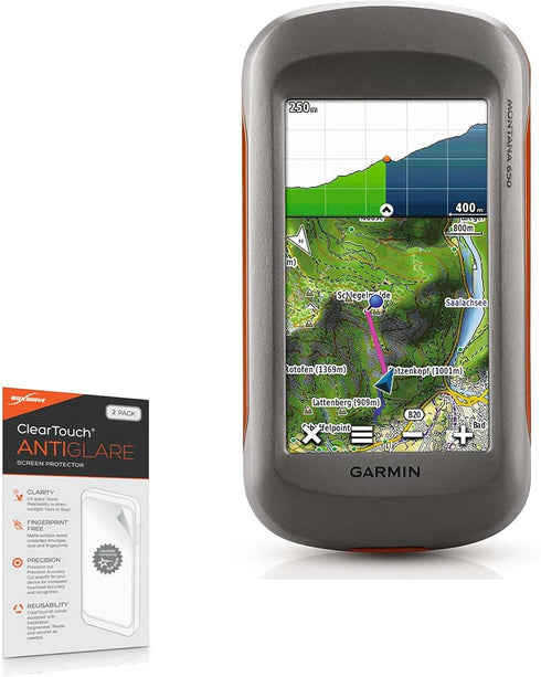 BoxWave Screen Protector Compatible with Garmin Montana 650 - ClearTouch Anti-Glare (2-Pack), Anti-Fingerprint Matte Film Skin...