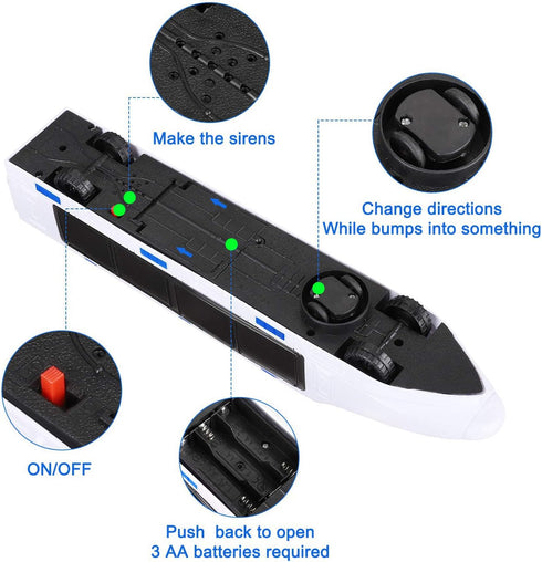 WEofferwhatYOUwant Electric Train Toy with Beautiful 3D Lightning - Monorail Train Set Battery Powered with Bullet Train Music and Bump and Go Act...